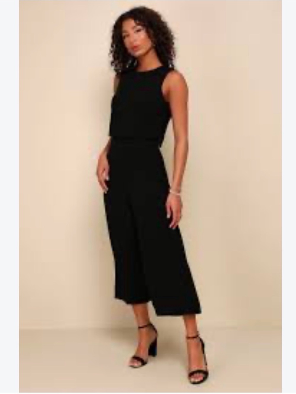 Lulus Glam bition black backless midi jumpsuit S